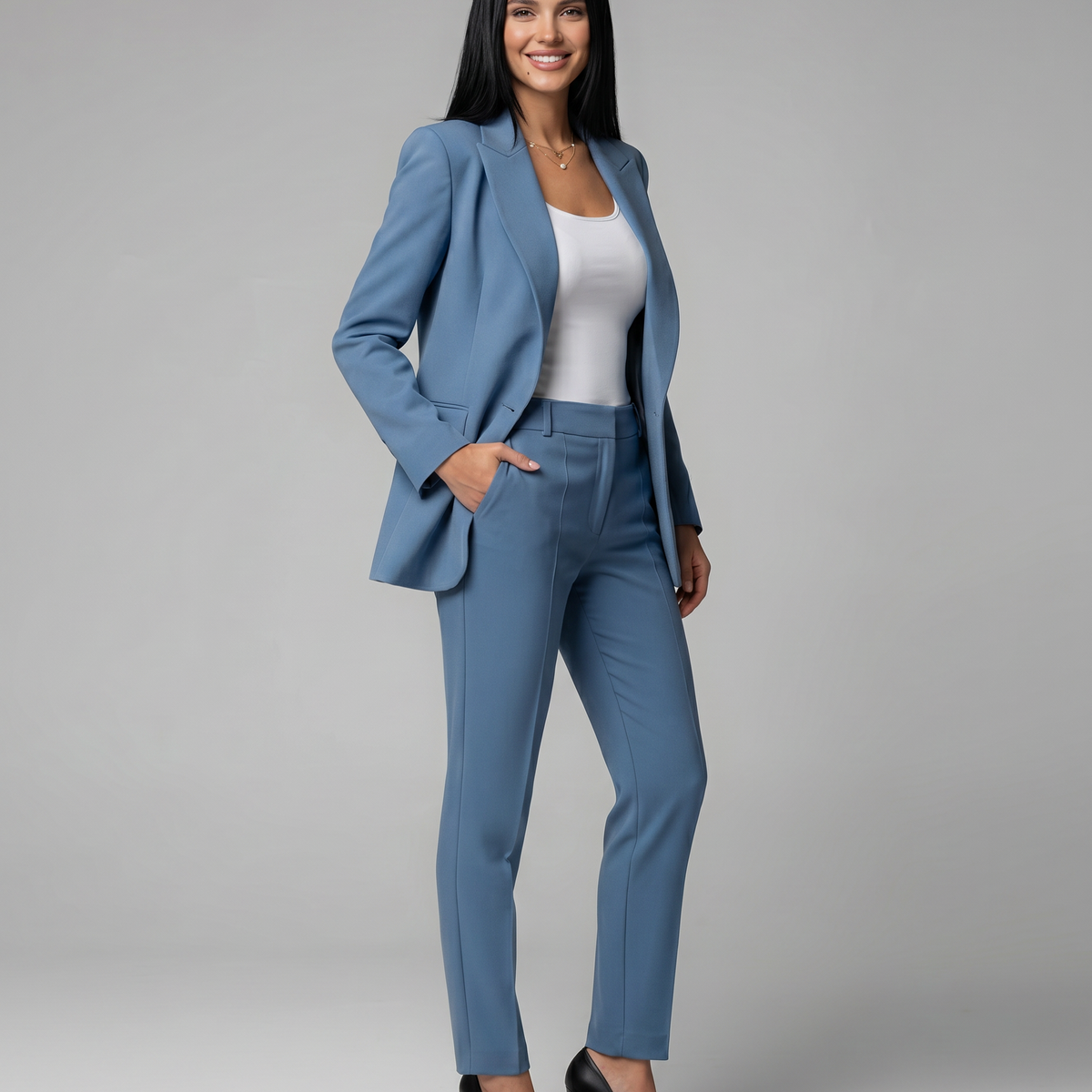 Kathleen | Blazer Set with Straight-Leg Trouser