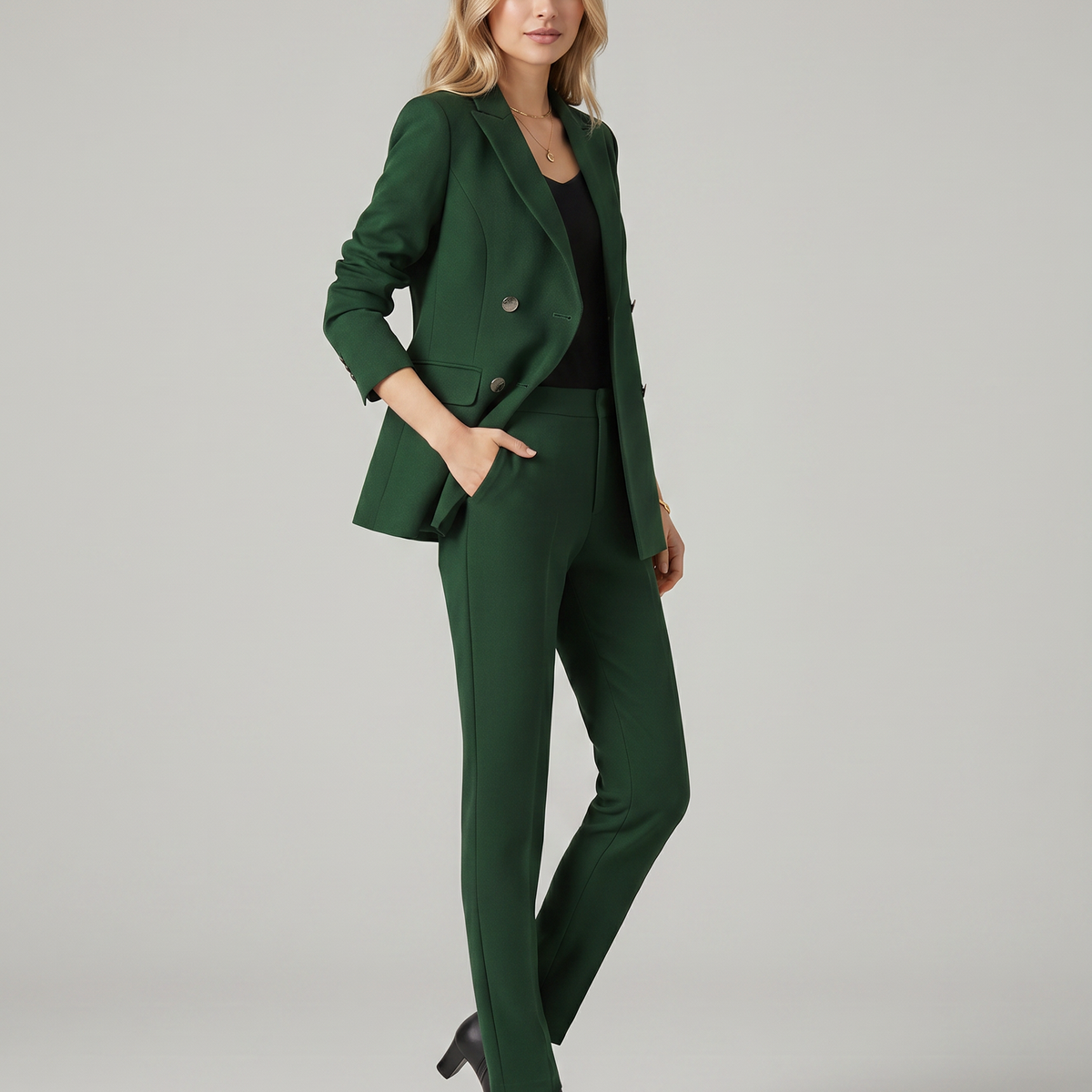 Geneva | Blazer Set with Straight-Leg Trousers