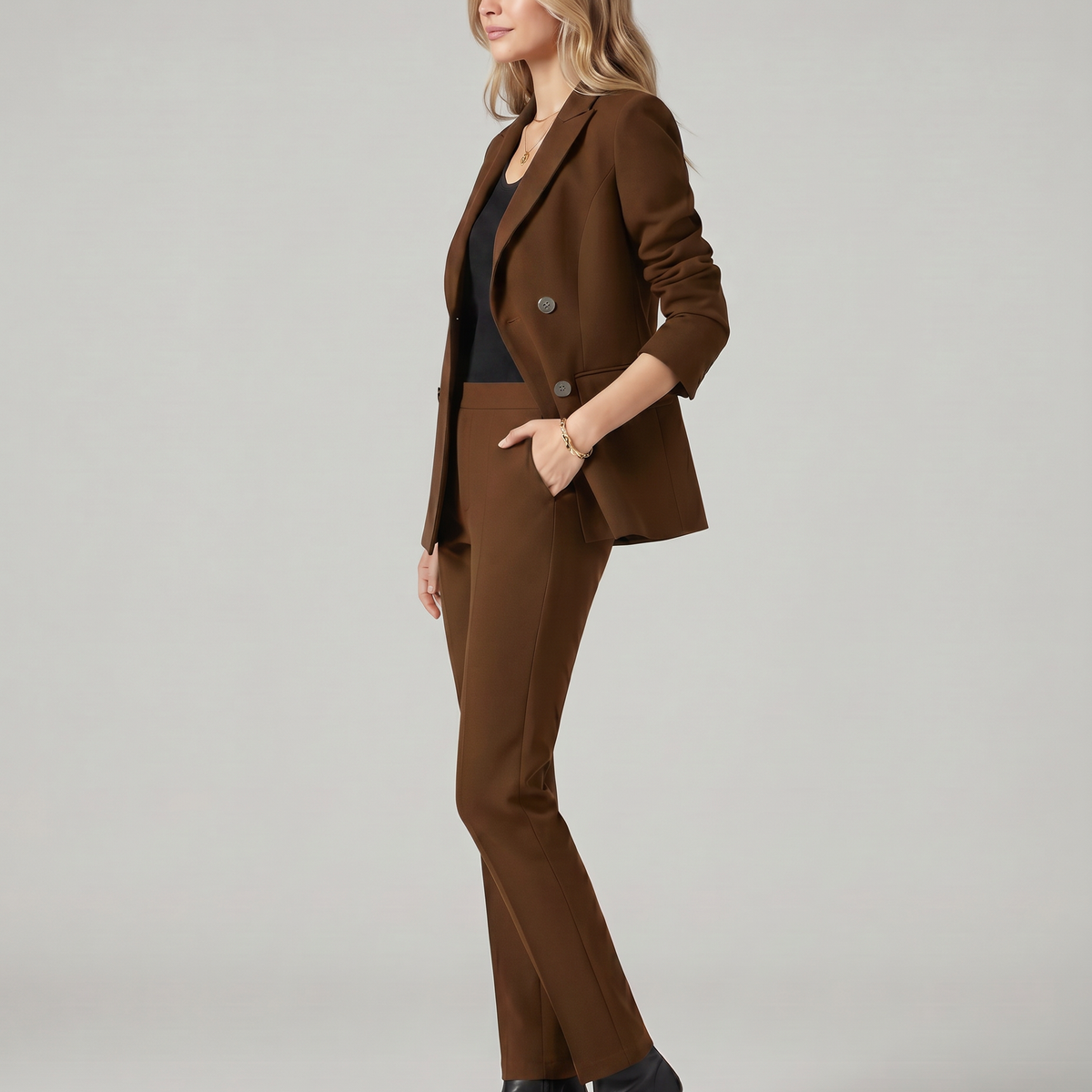 Geneva | Blazer Set with Straight-Leg Trousers