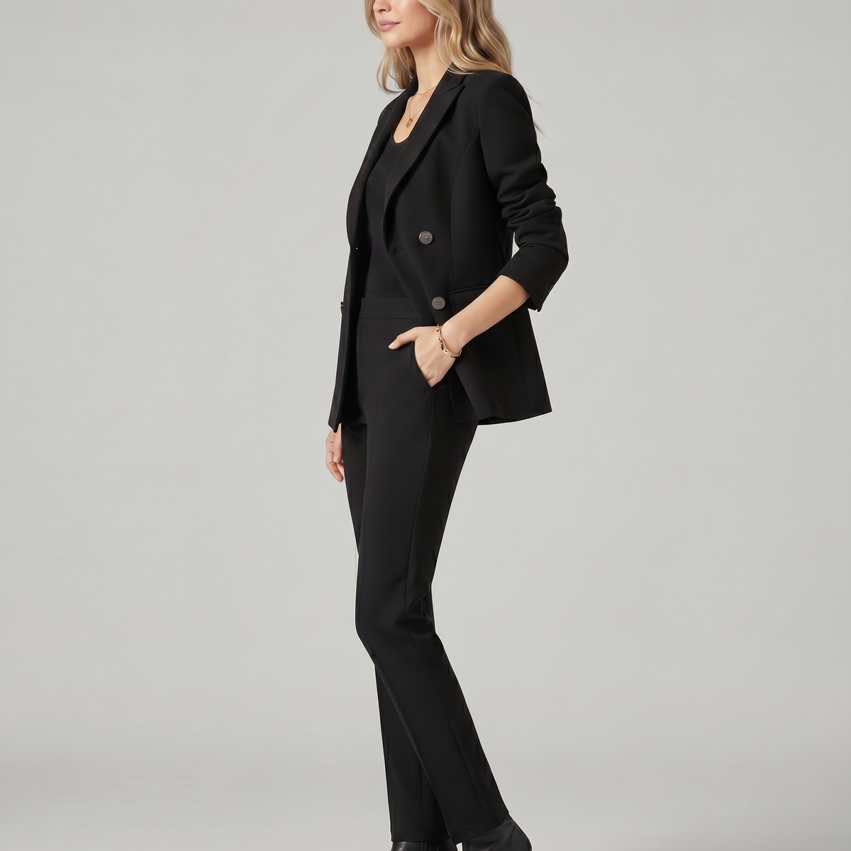 Geneva | Blazer Set with Straight-Leg Trousers