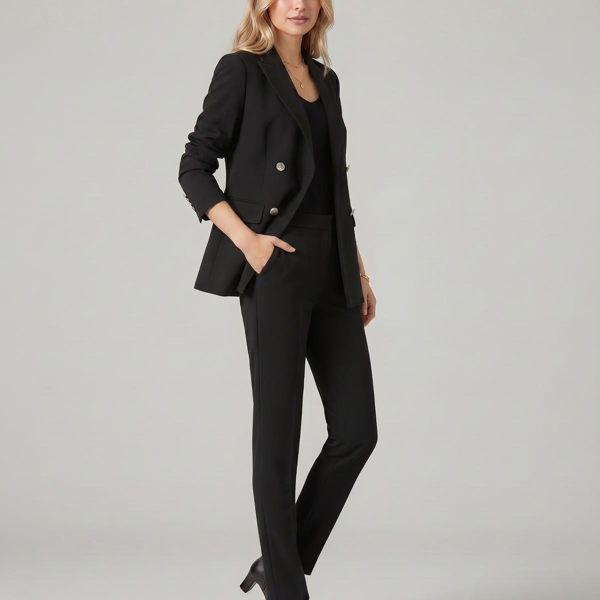 Geneva | Blazer Set with Straight-Leg Trousers
