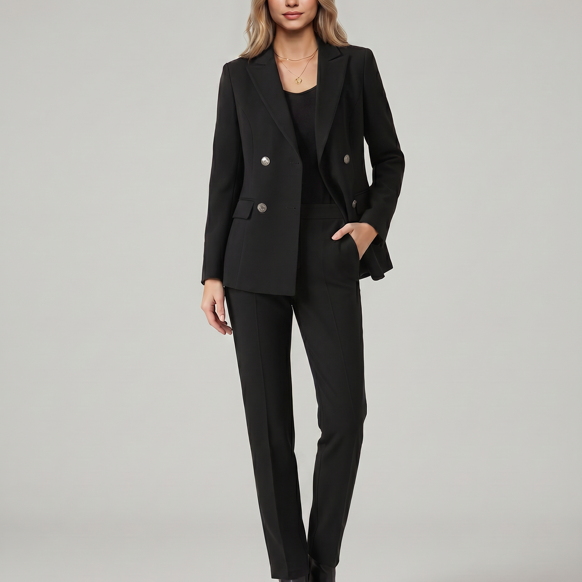 Geneva | Blazer Set with Straight-Leg Trousers