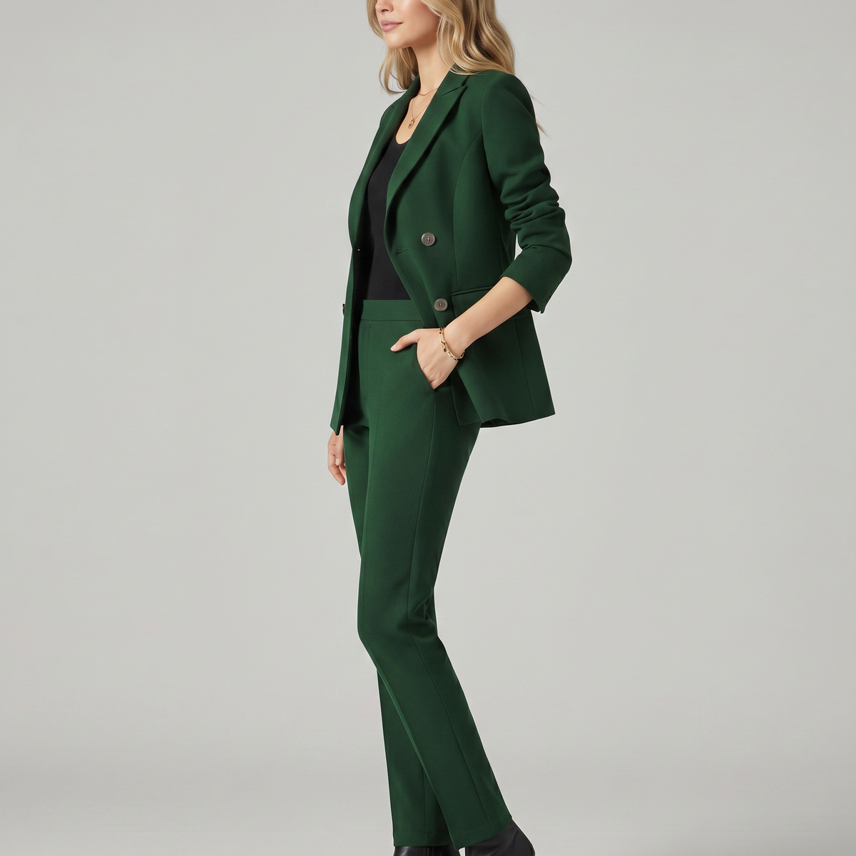 Geneva | Blazer Set with Straight-Leg Trousers