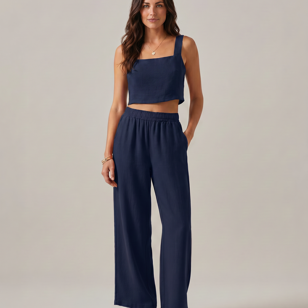Marilyn | Two-Piece Set with Wide-Leg Trousers