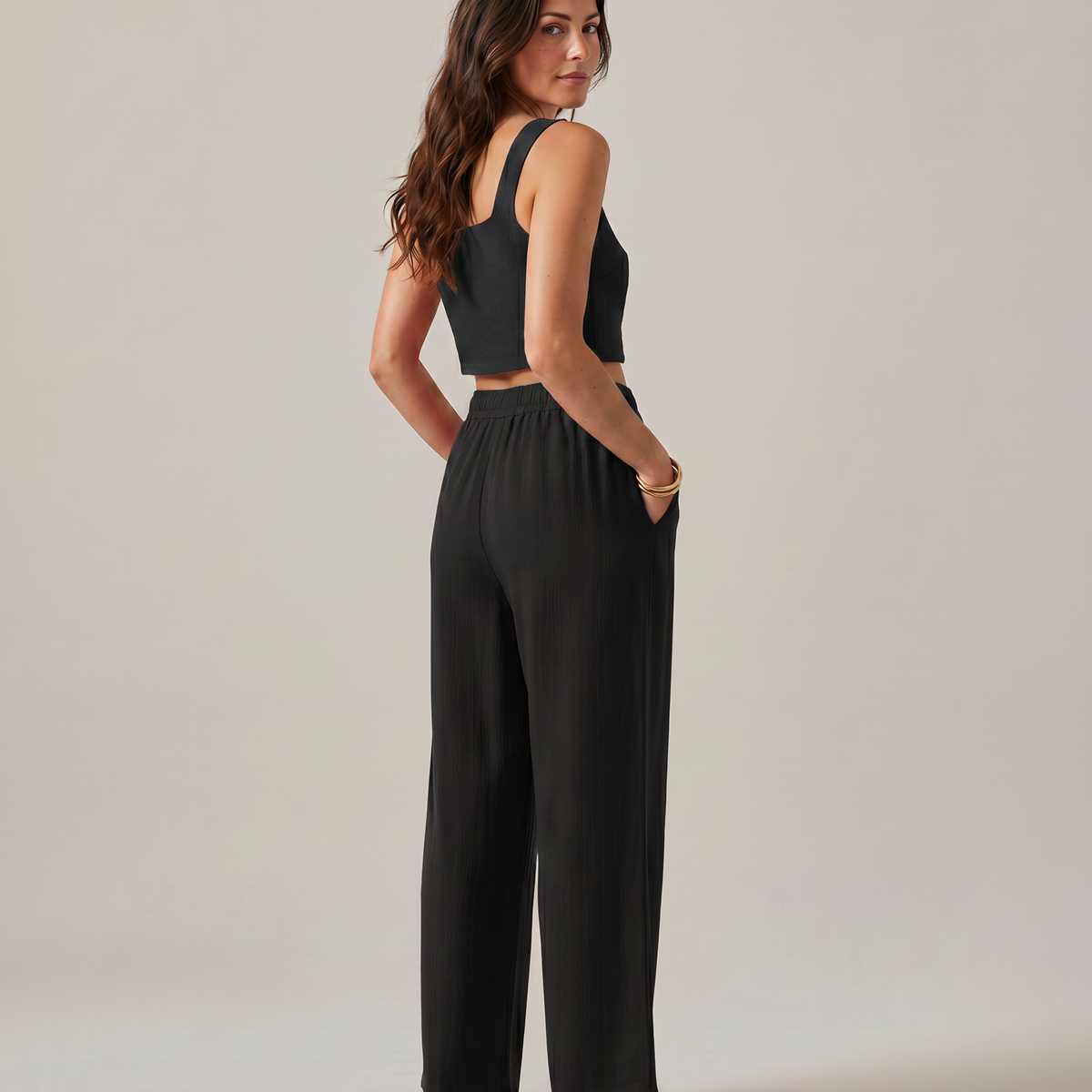 Marilyn | Two-Piece Set with Wide-Leg Trousers