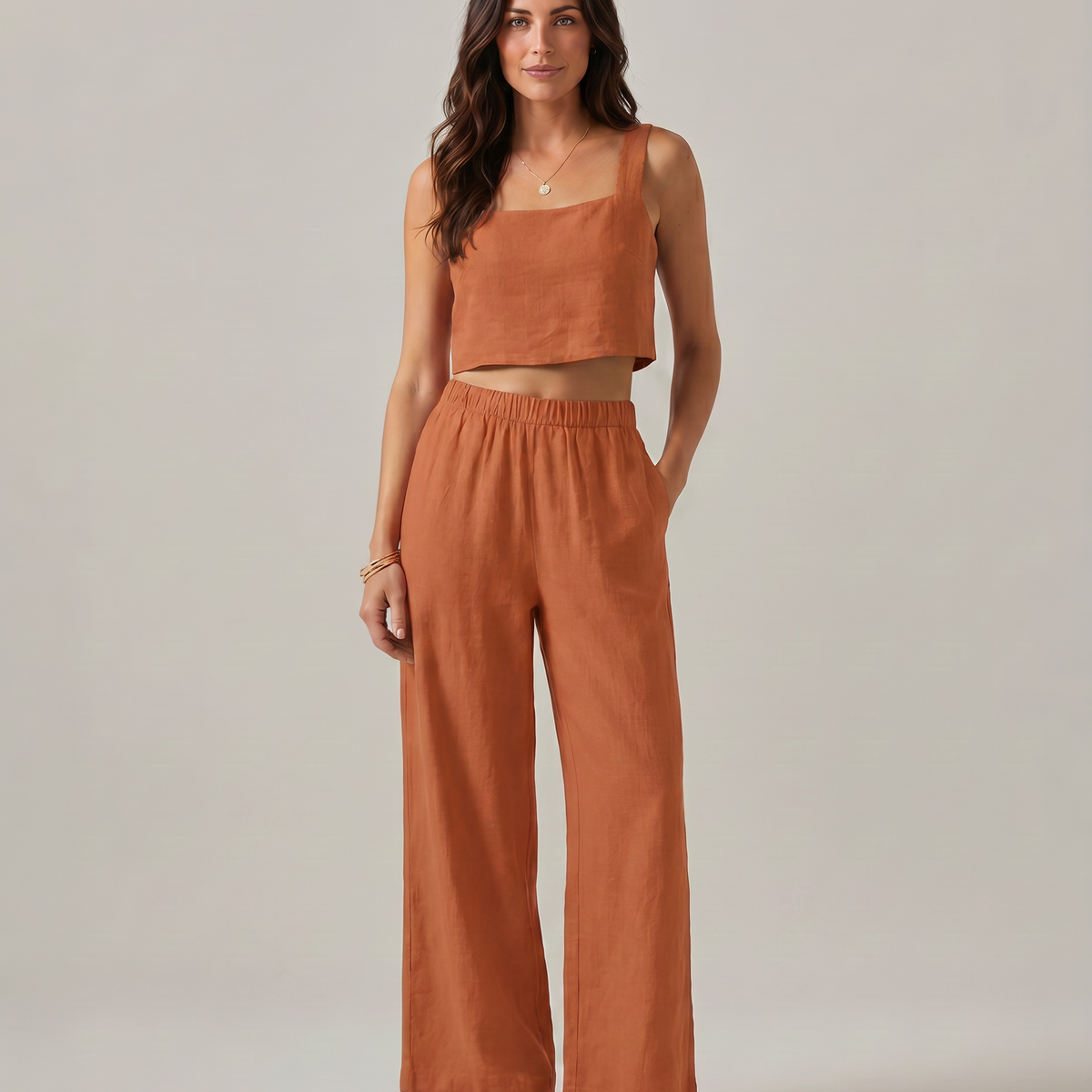 Marilyn | Two-Piece Set with Wide-Leg Trousers