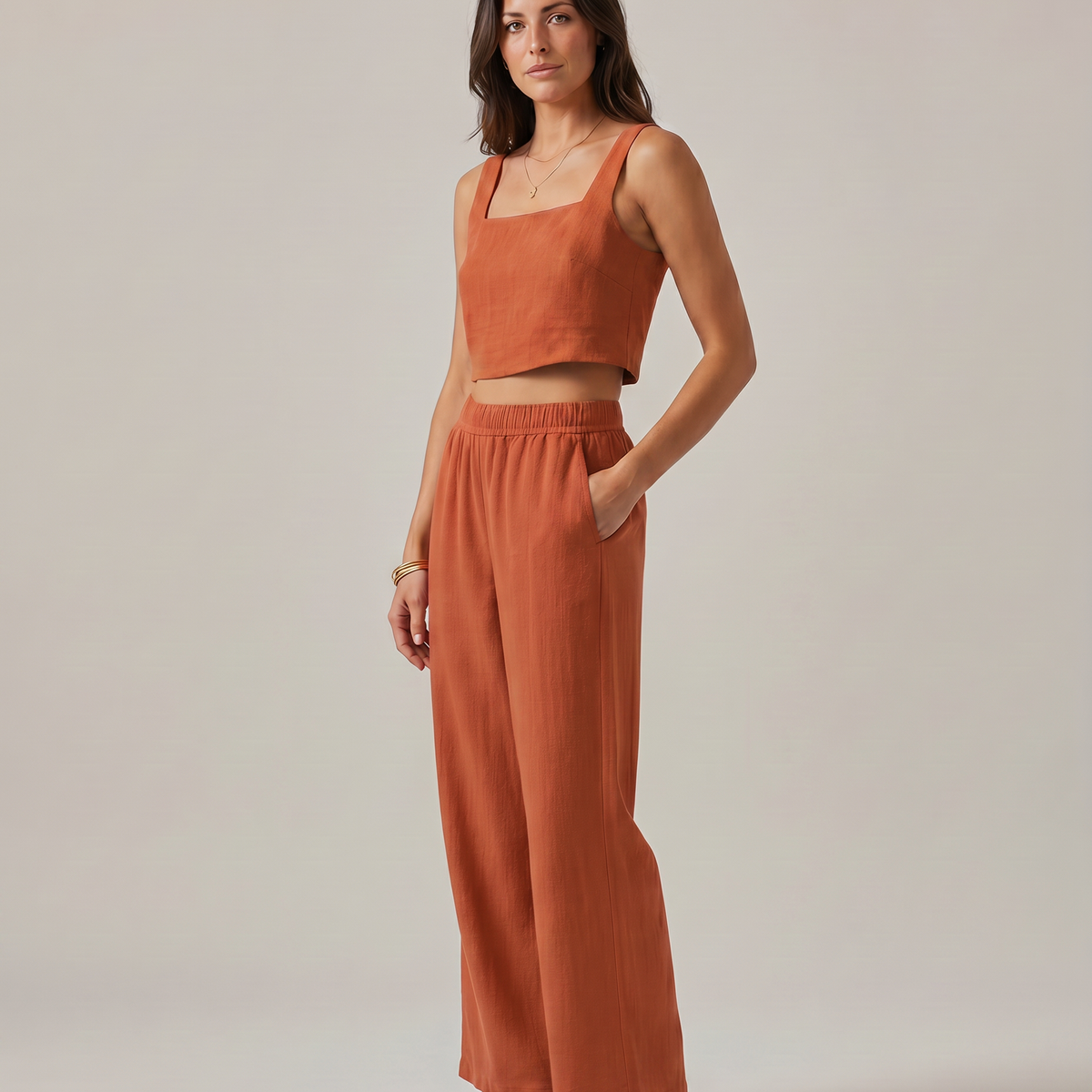 Marilyn | Two-Piece Set with Wide-Leg Trousers