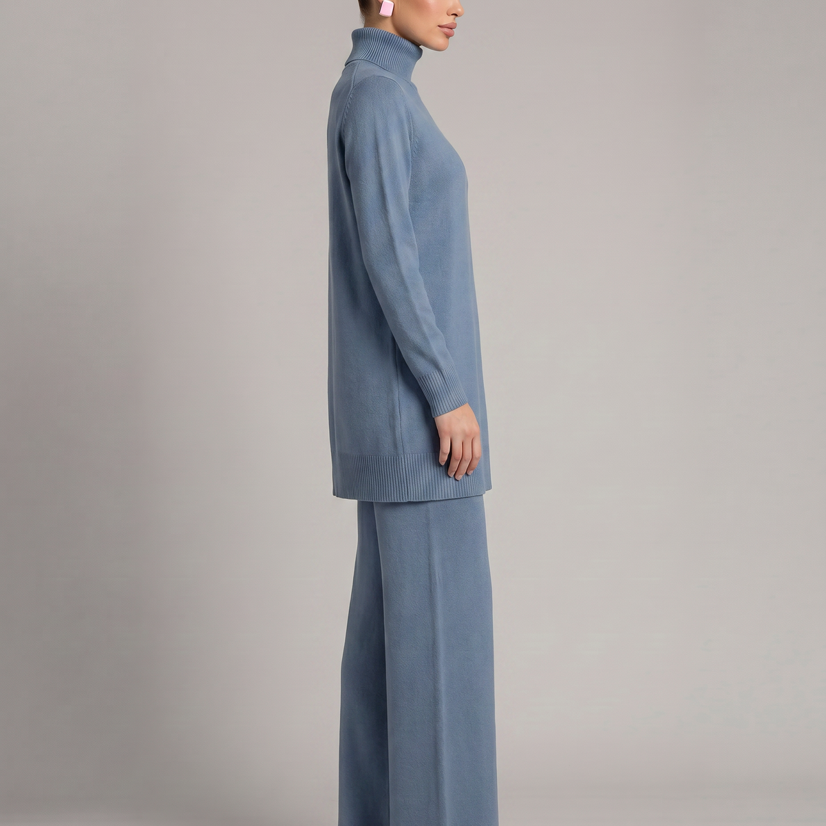 Harper | Knit Set with Wide-Leg Trousers