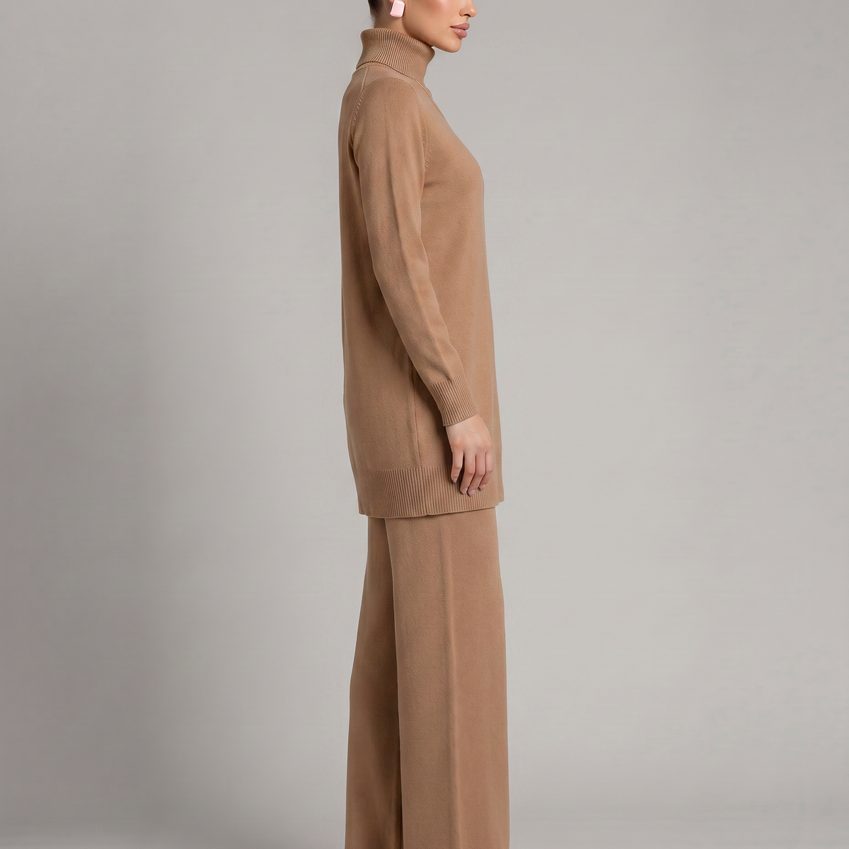 Harper | Knit Set with Wide-Leg Trousers