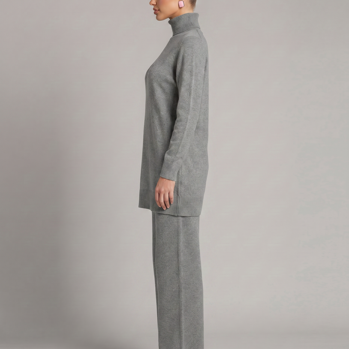 Harper | Knit Set with Wide-Leg Trousers