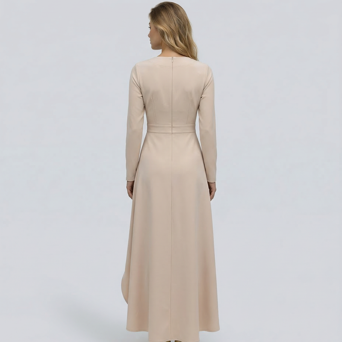 Charlotte | Wrap Midi Dress with Long Sleeves