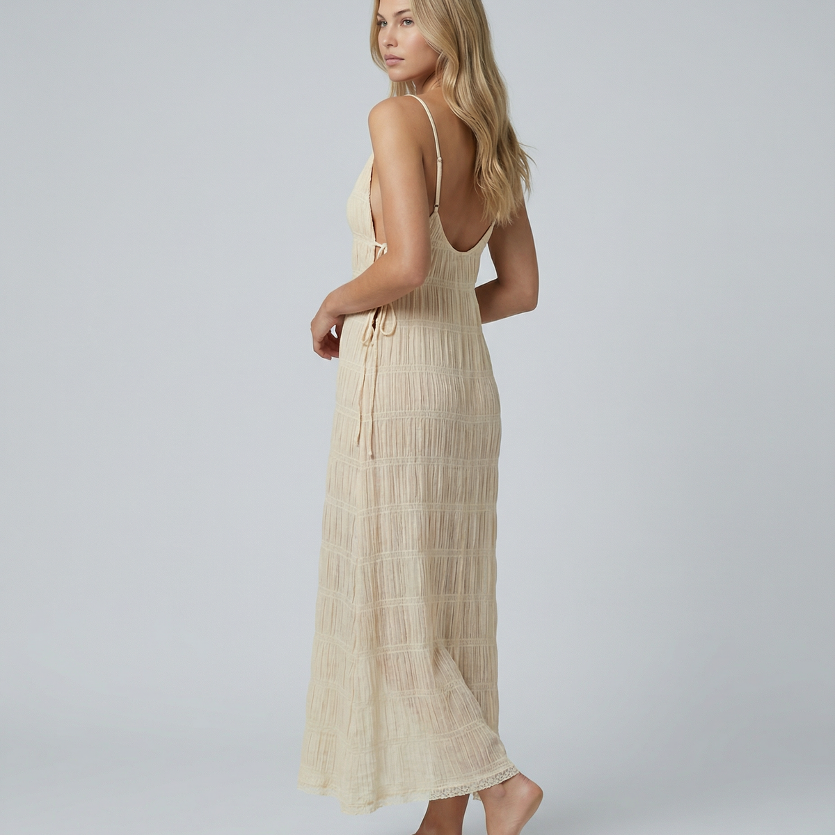 Elira | Maxi Dress with Pleated Texture