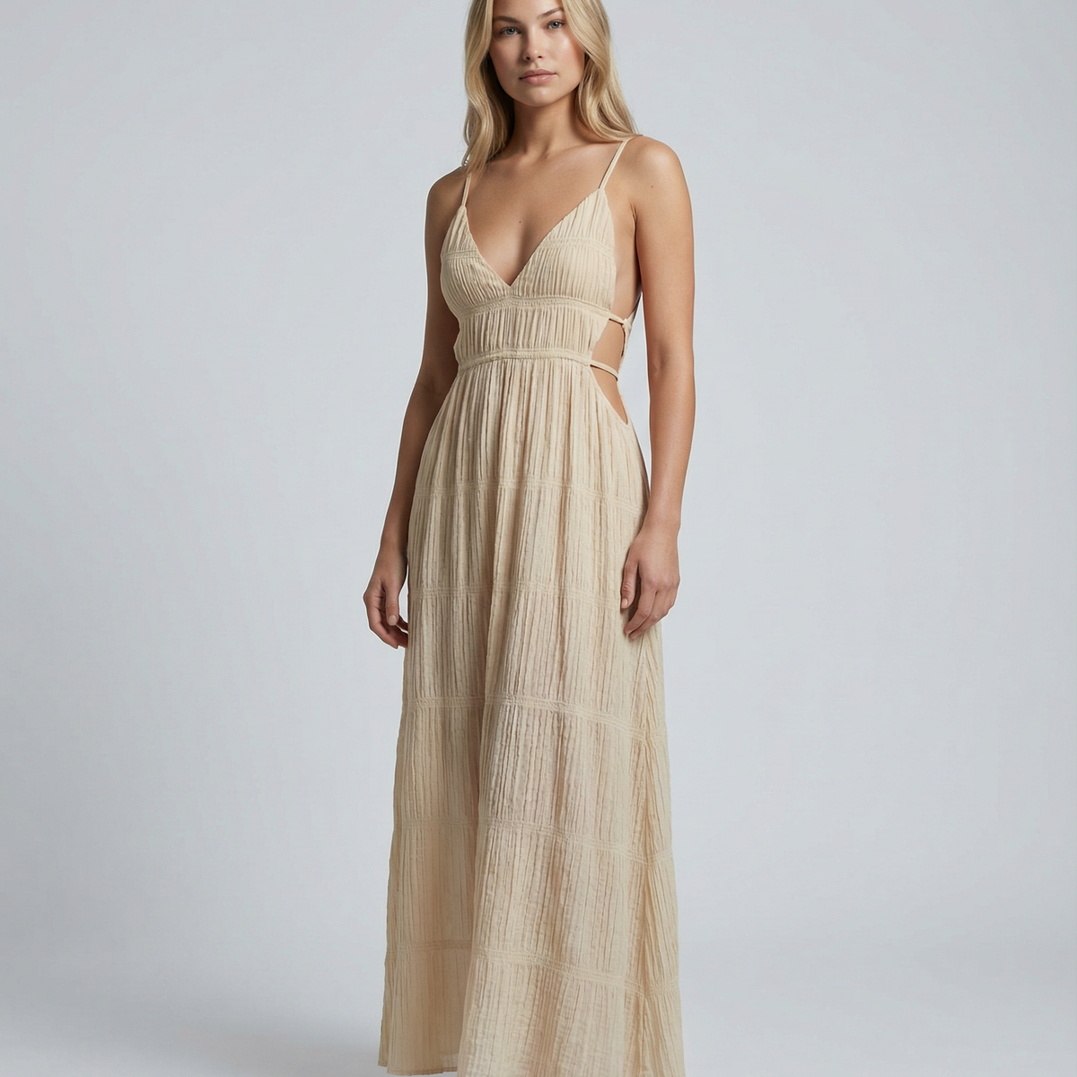 Elira | Maxi Dress with Pleated Texture