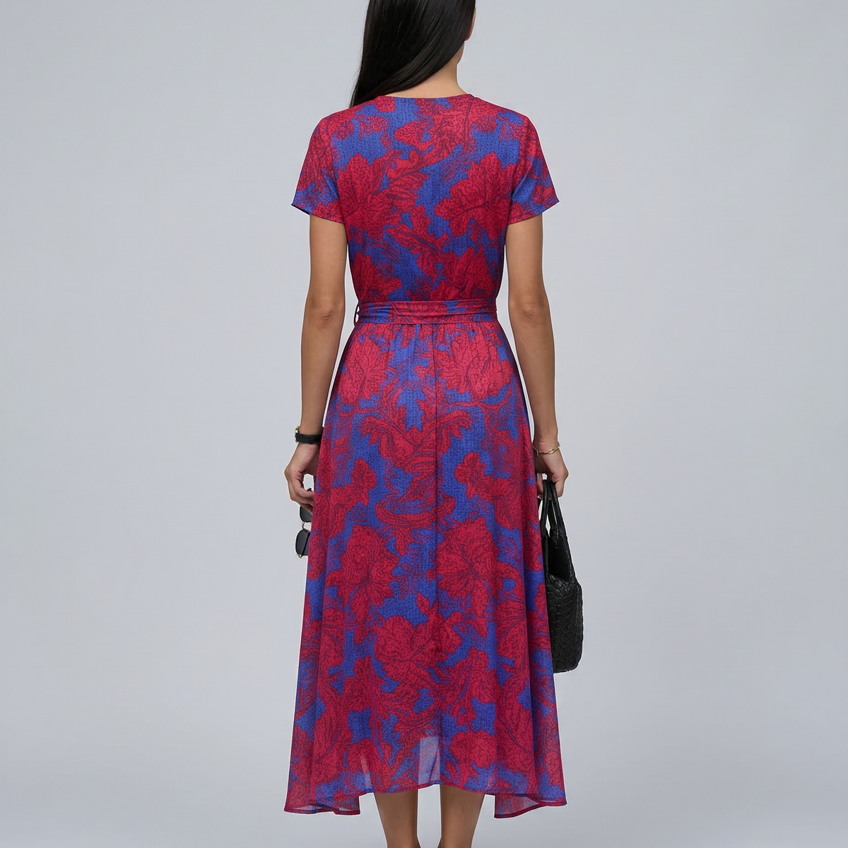 Elowen | Wrap Maxi Dress with Short Sleeves