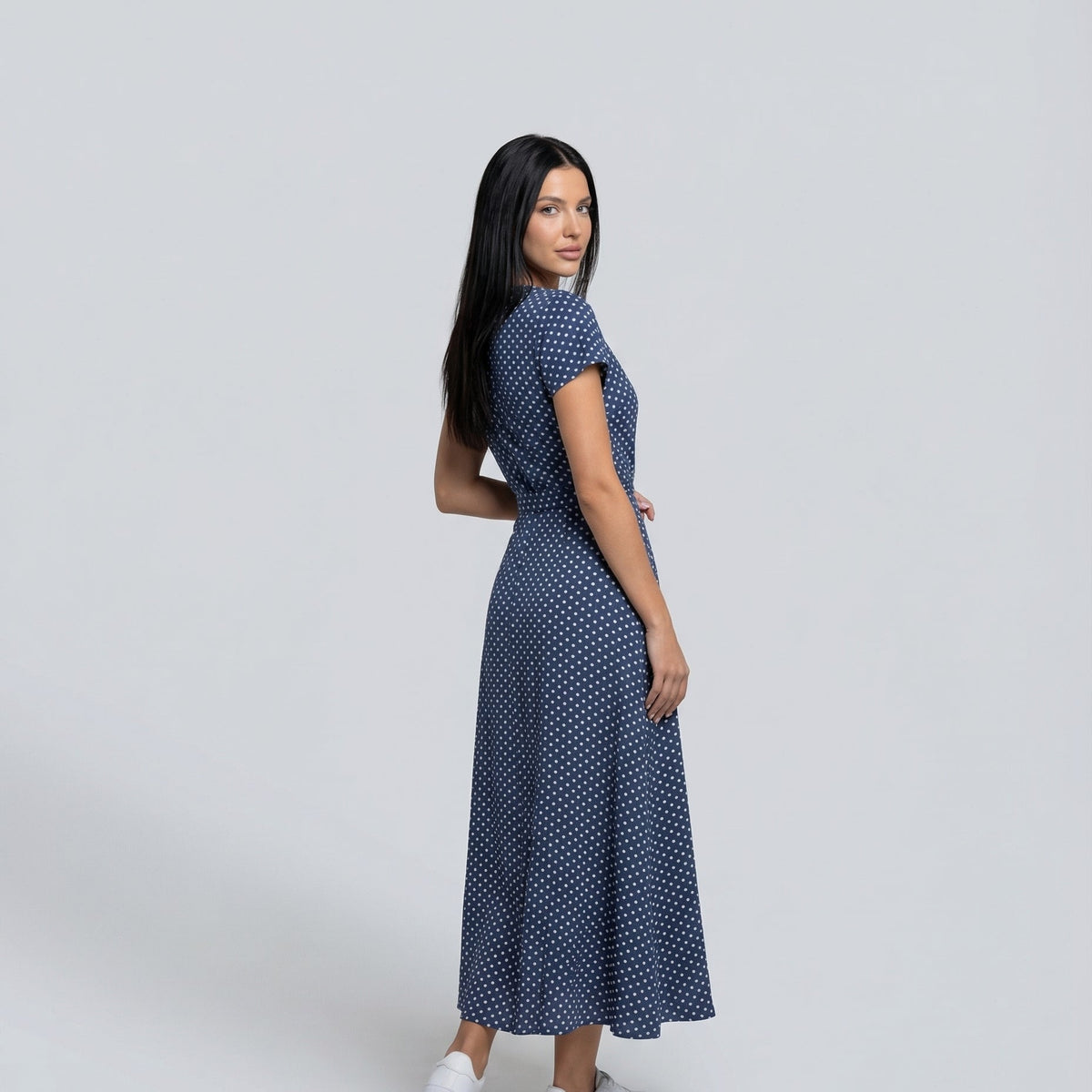 Elowen | Wrap Maxi Dress with Short Sleeves