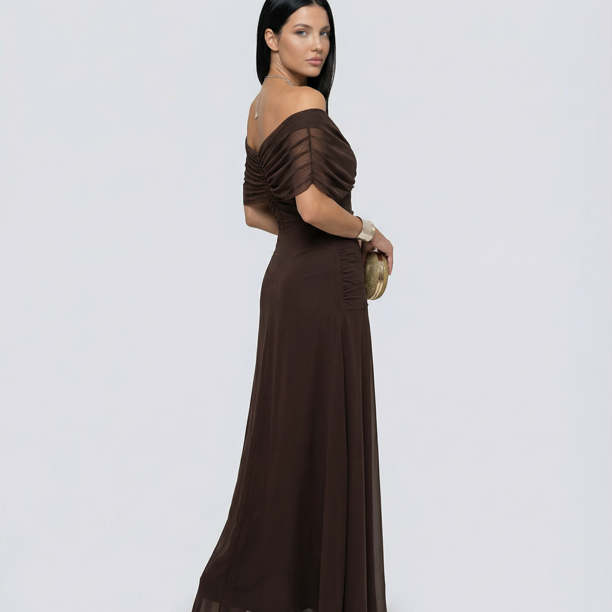Eloria | Maxi Dress with Draped V-Neck