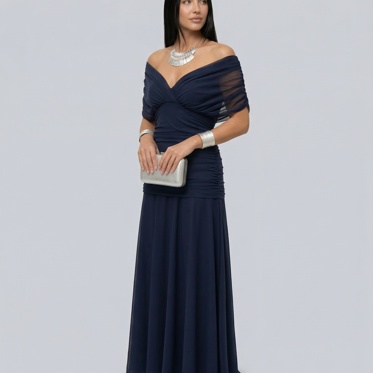 Eloria | Maxi Dress with Draped V-Neck