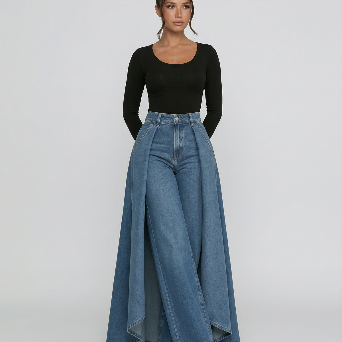 Calira | High-Waisted Wide-Leg Jeans