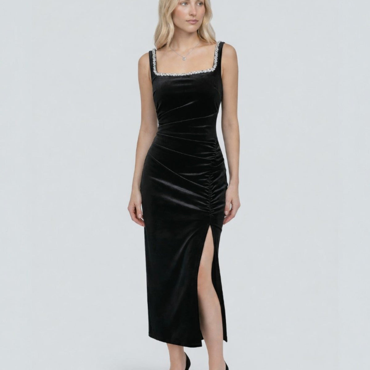 Noirelle | Maxi Dress with Crystal Trim