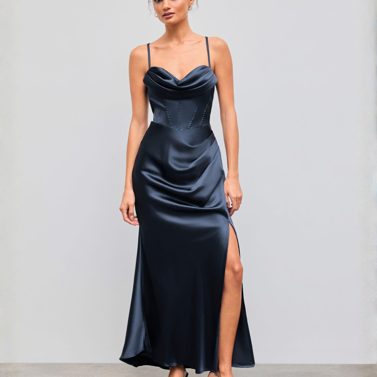 Evelina | Maxi Dress with Draped Bodice