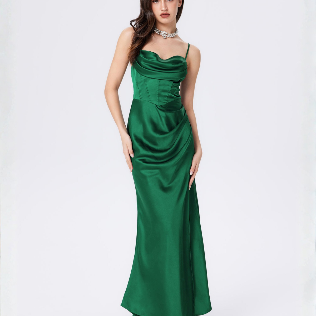Evelina | Maxi Dress with Draped Bodice