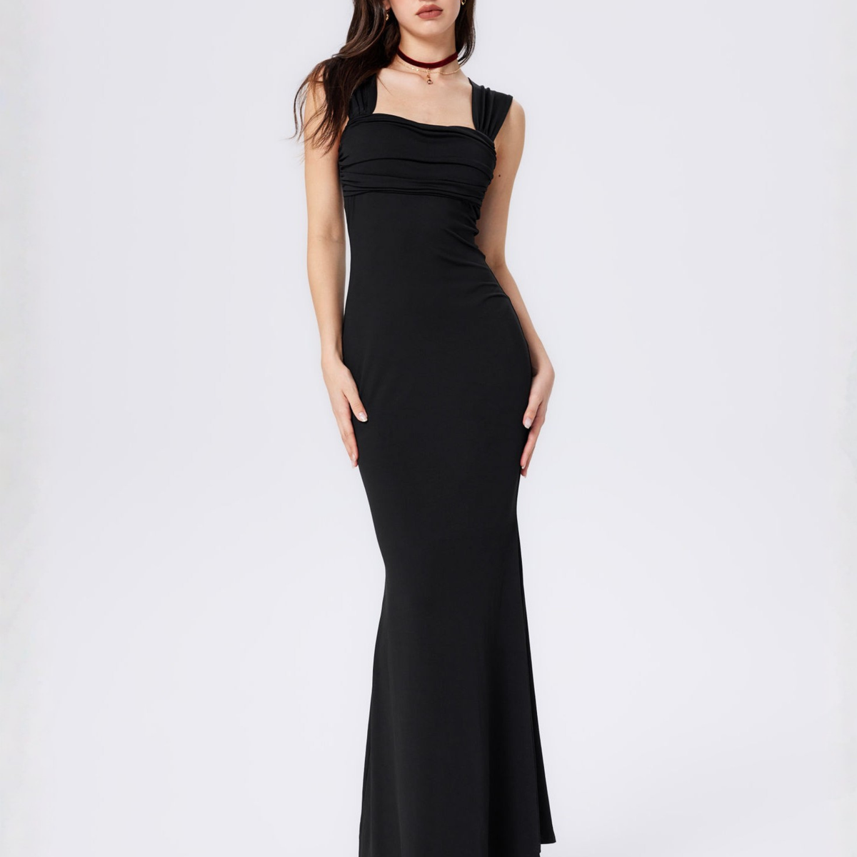 Layla | Maxi Dress with Draped Bodice