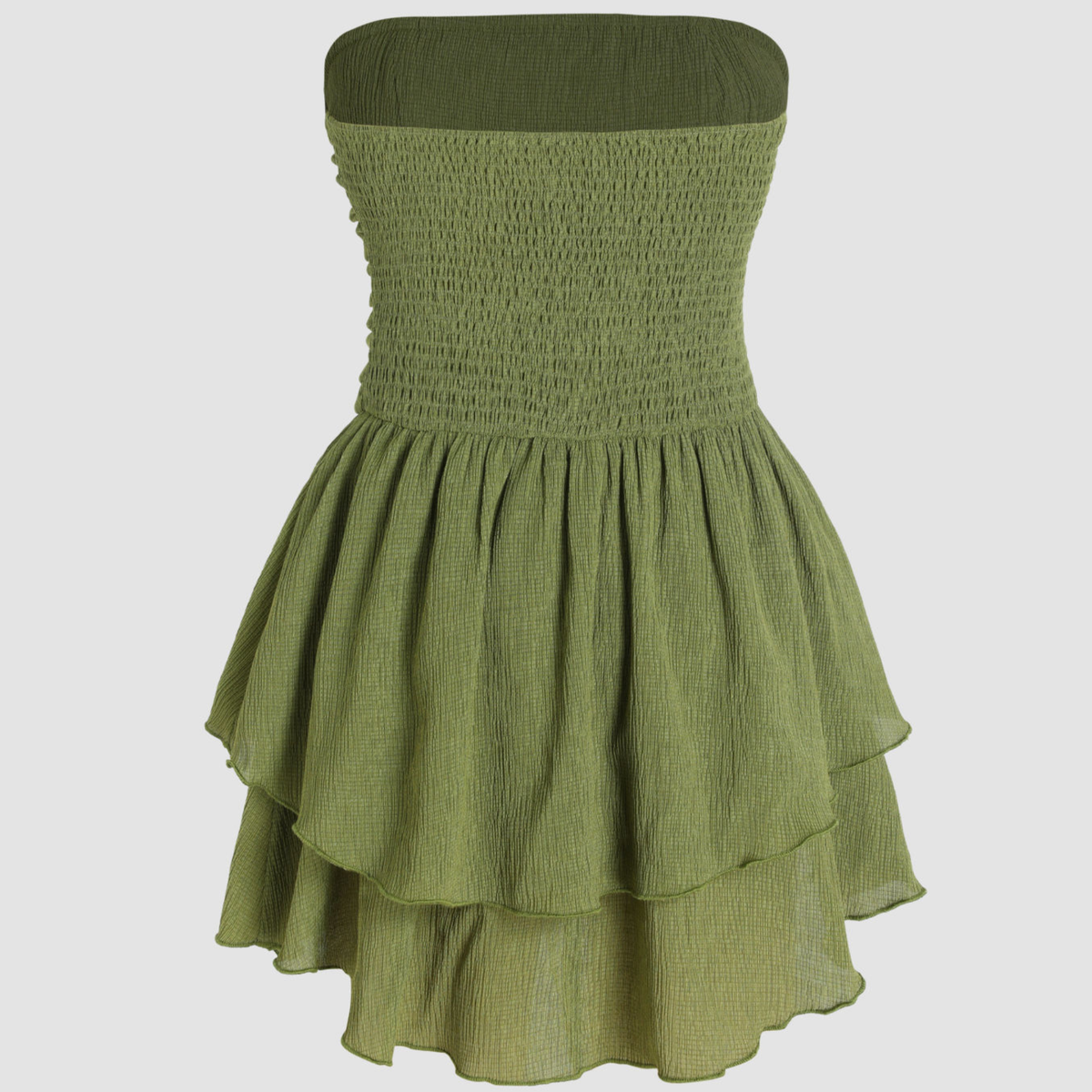 Elodie | Strapless Mini Dress with Tiered Ruffle Skirt