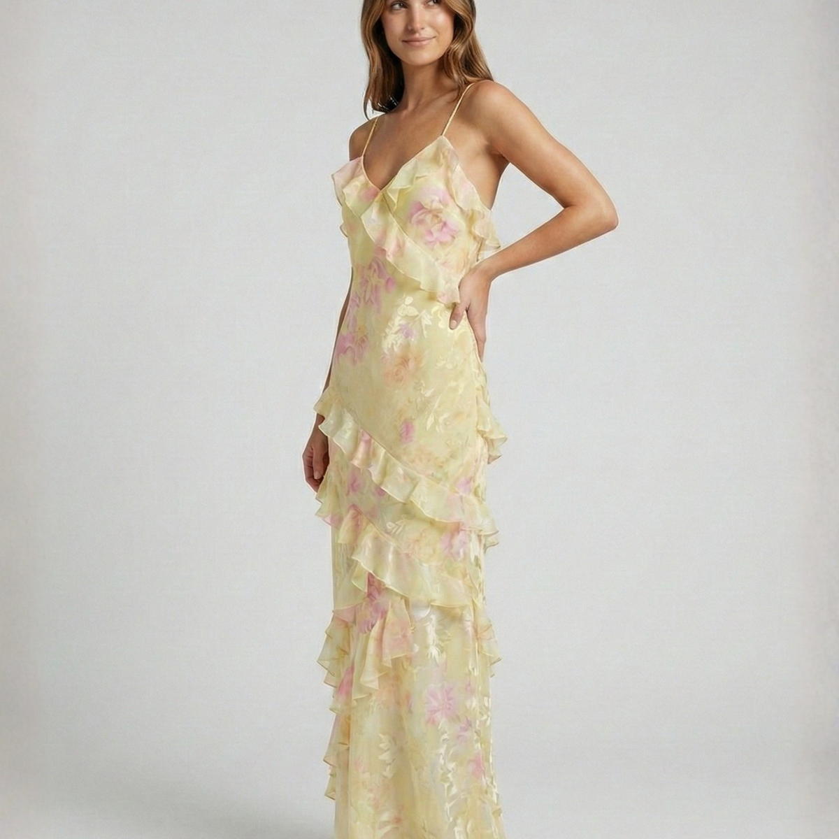 Isabella | Maxi Dress with Layered Ruffle Skirt