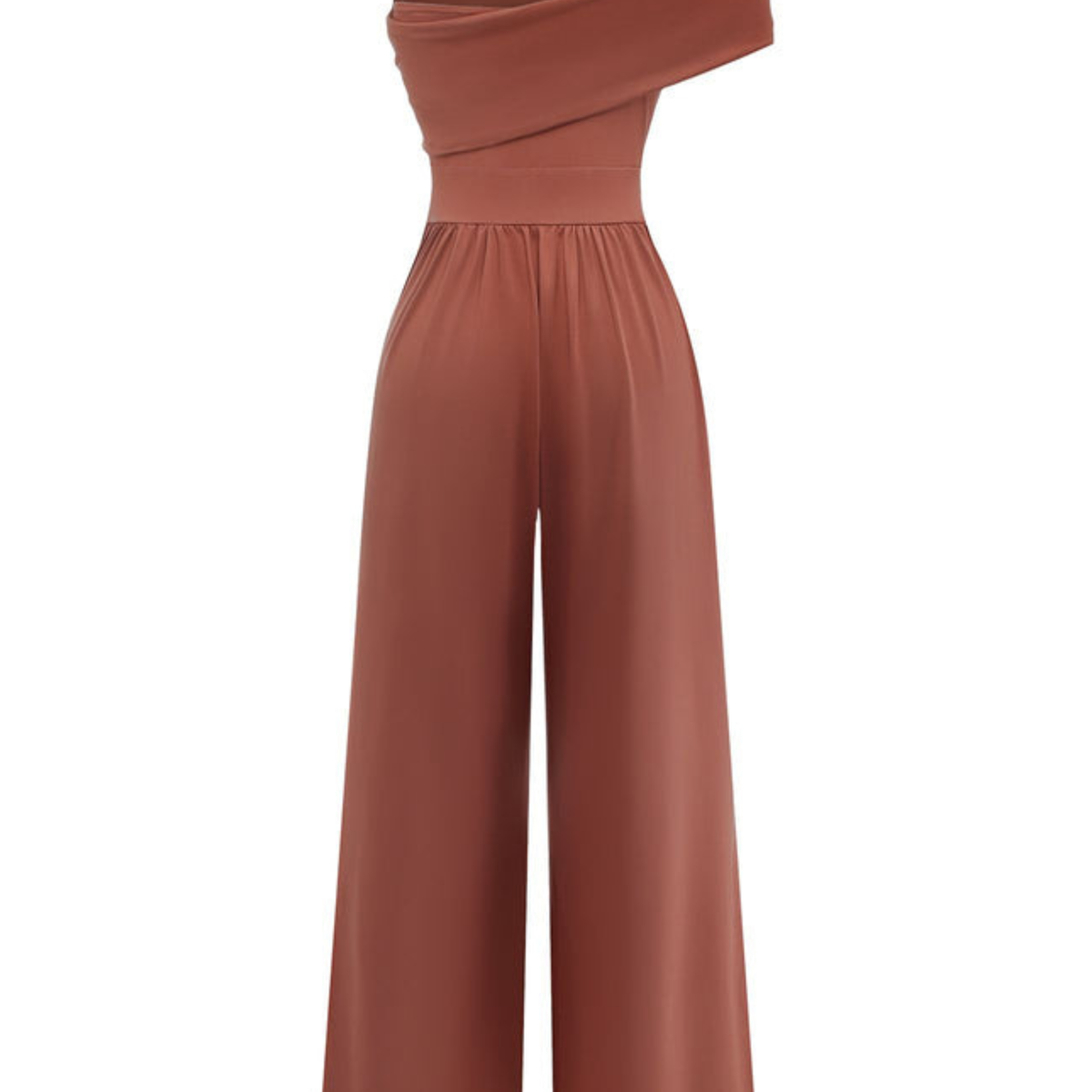 Mila | One-Shoulder Buckle Wide-Leg Jumpsuit