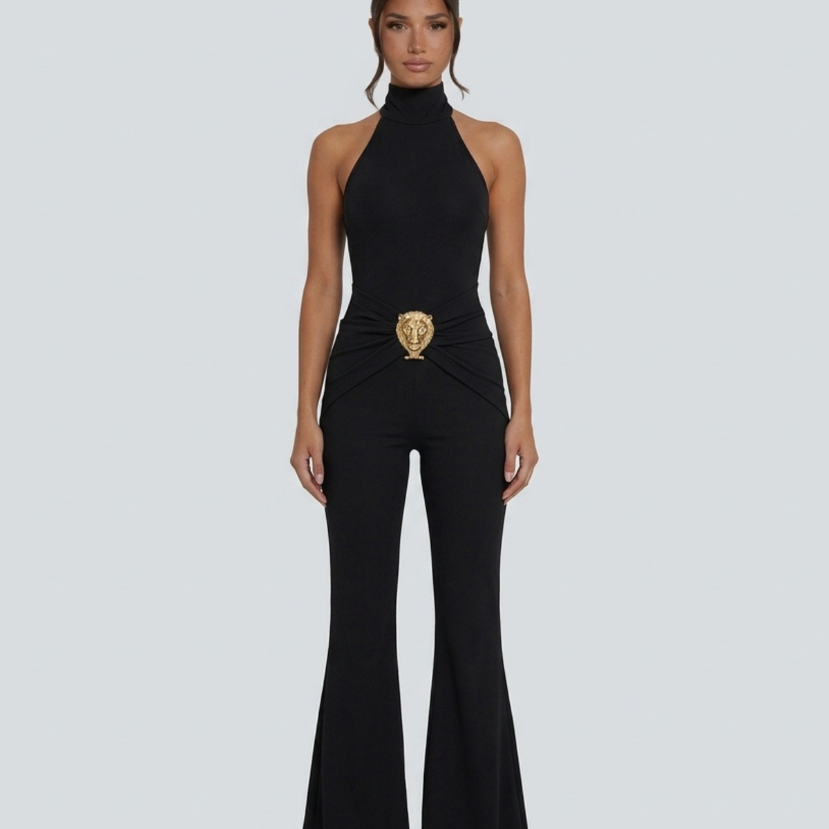 Brandi | Halter Neck Jumpsuit with Flared Leg