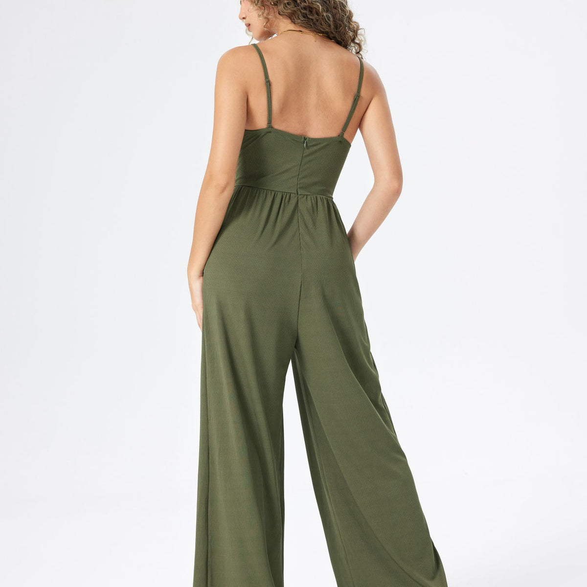 Jasmine | V-neck Cami Wide Leg Jumpsuit