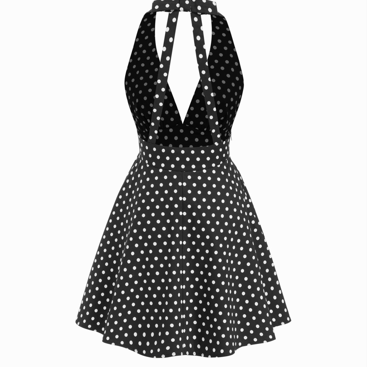 Emilia | Halter Neck Polka Dot Backless Mini Dress