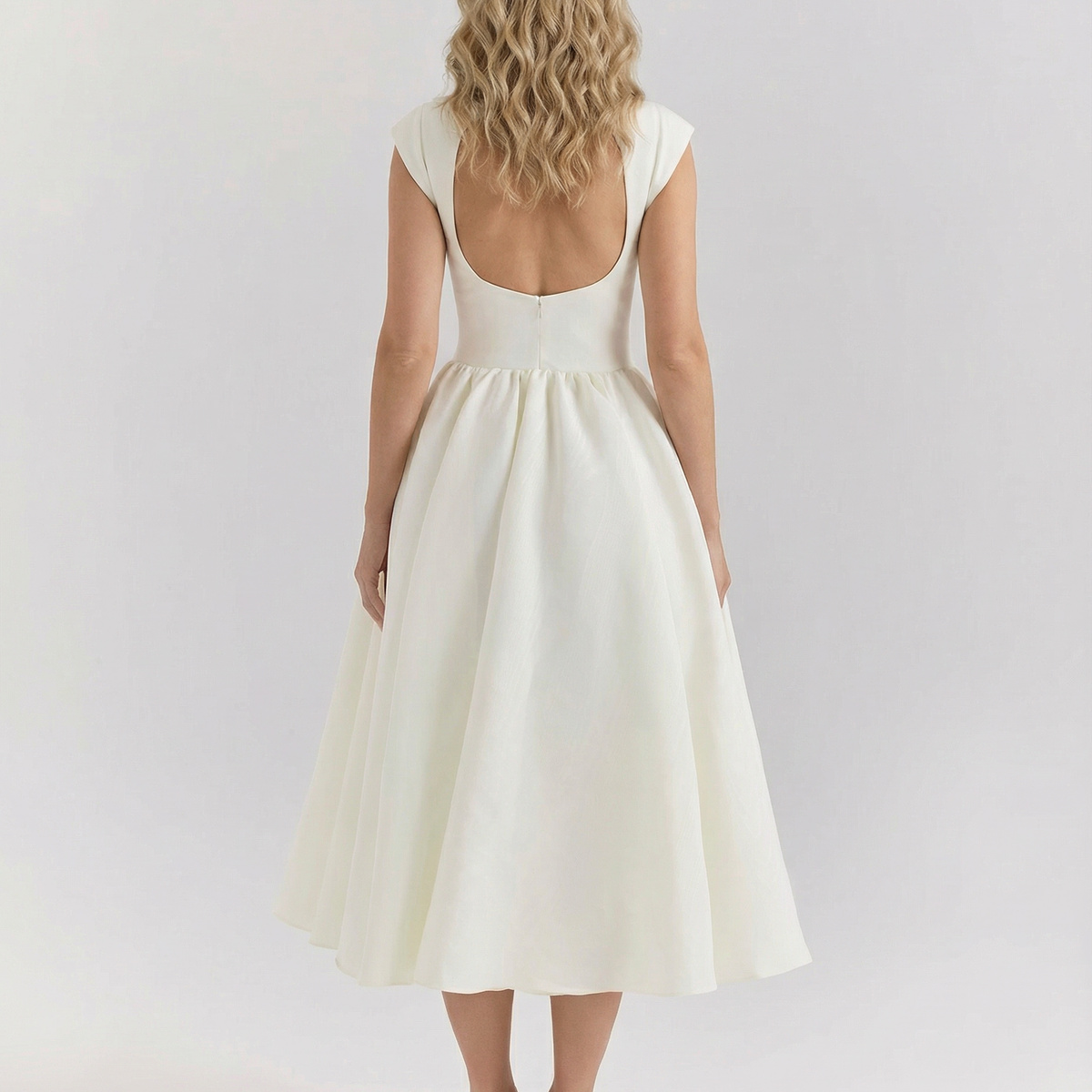 Hazel | Open-Back Midi Dress