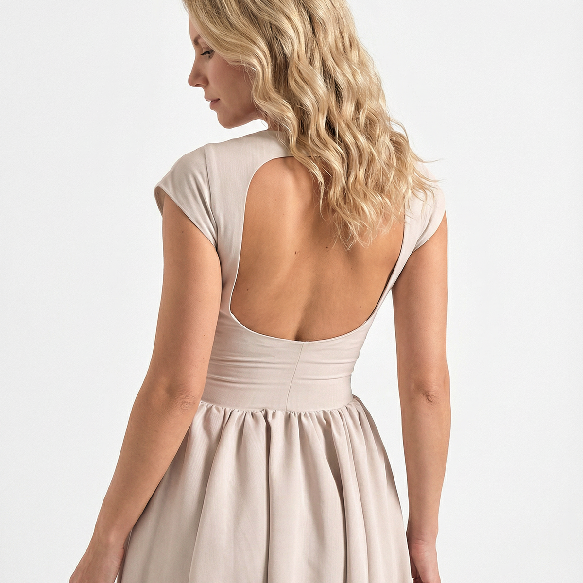 Hazel | Open-Back Midi Dress