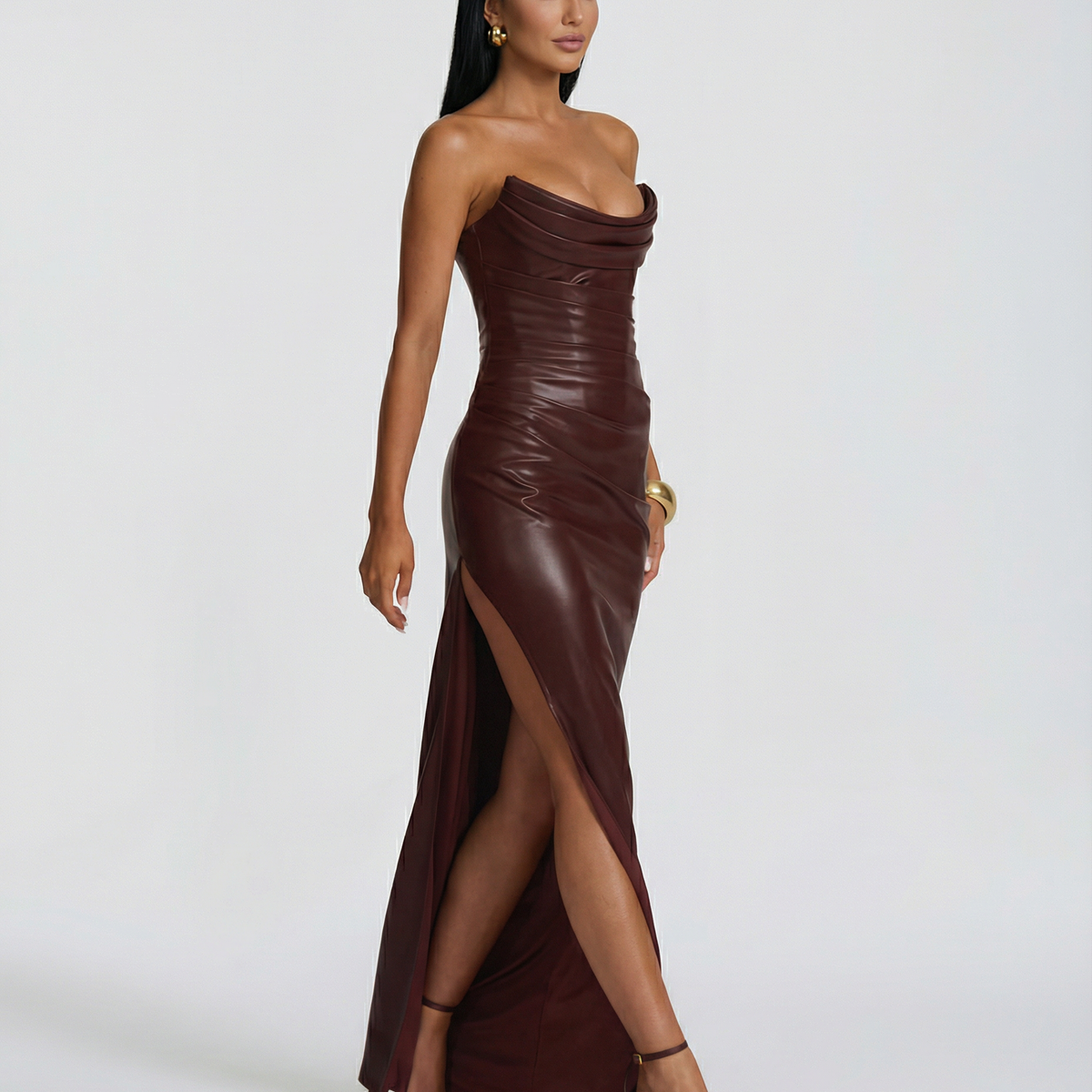 Alana | Maxi Dress with Strapless Corset Bodice