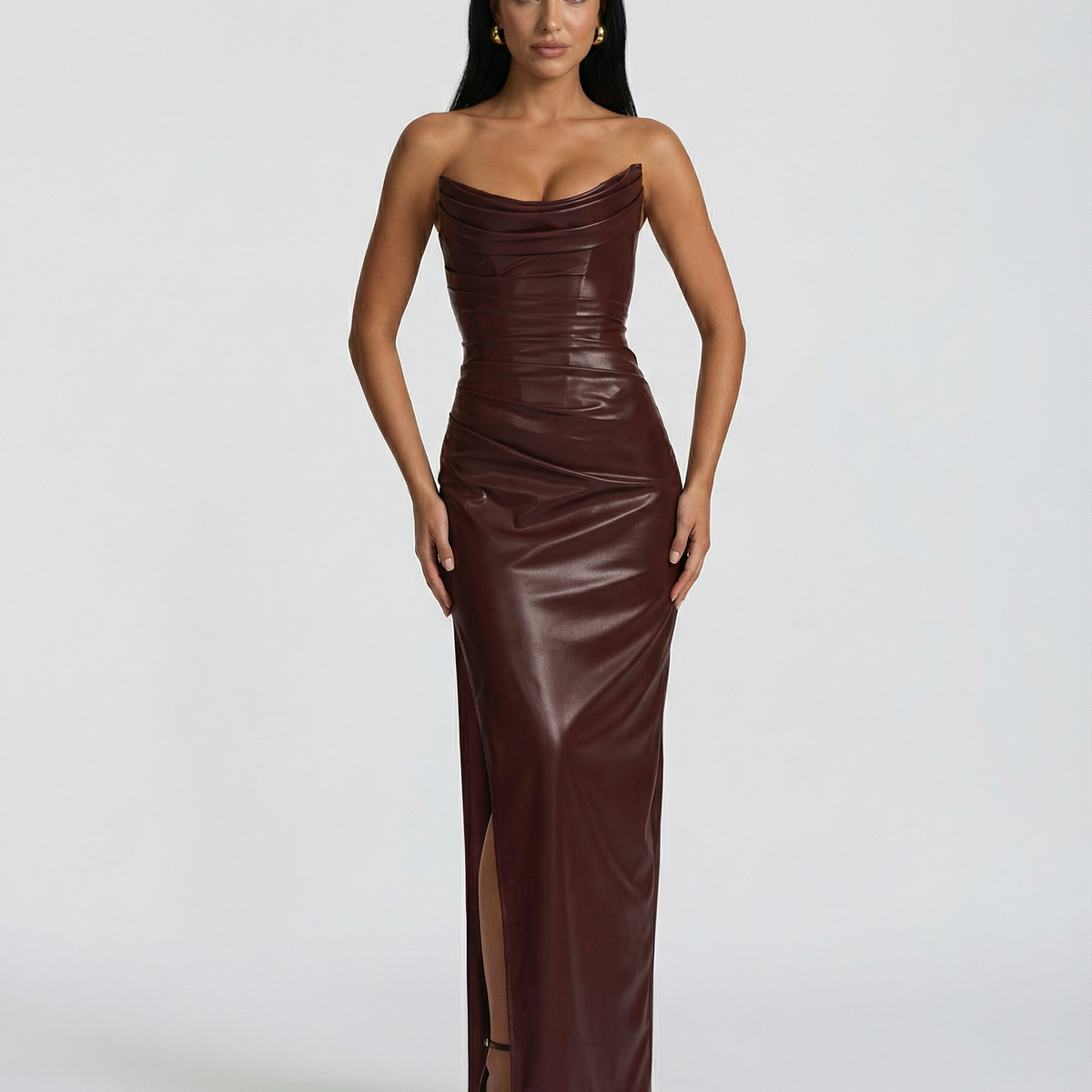 Alana | Maxi Dress with Strapless Corset Bodice