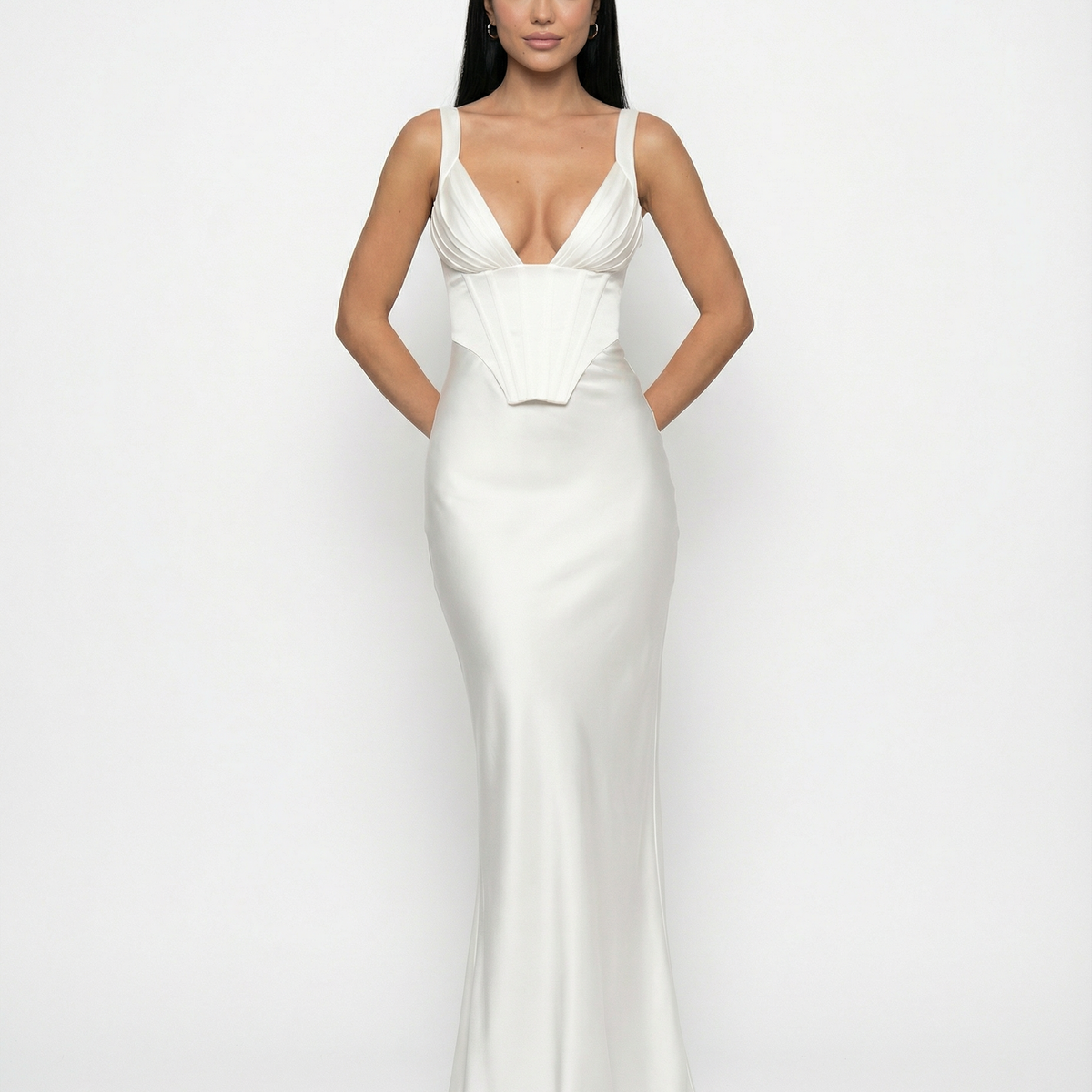 Genesis | Maxi Dress with Structured Corset Bodice