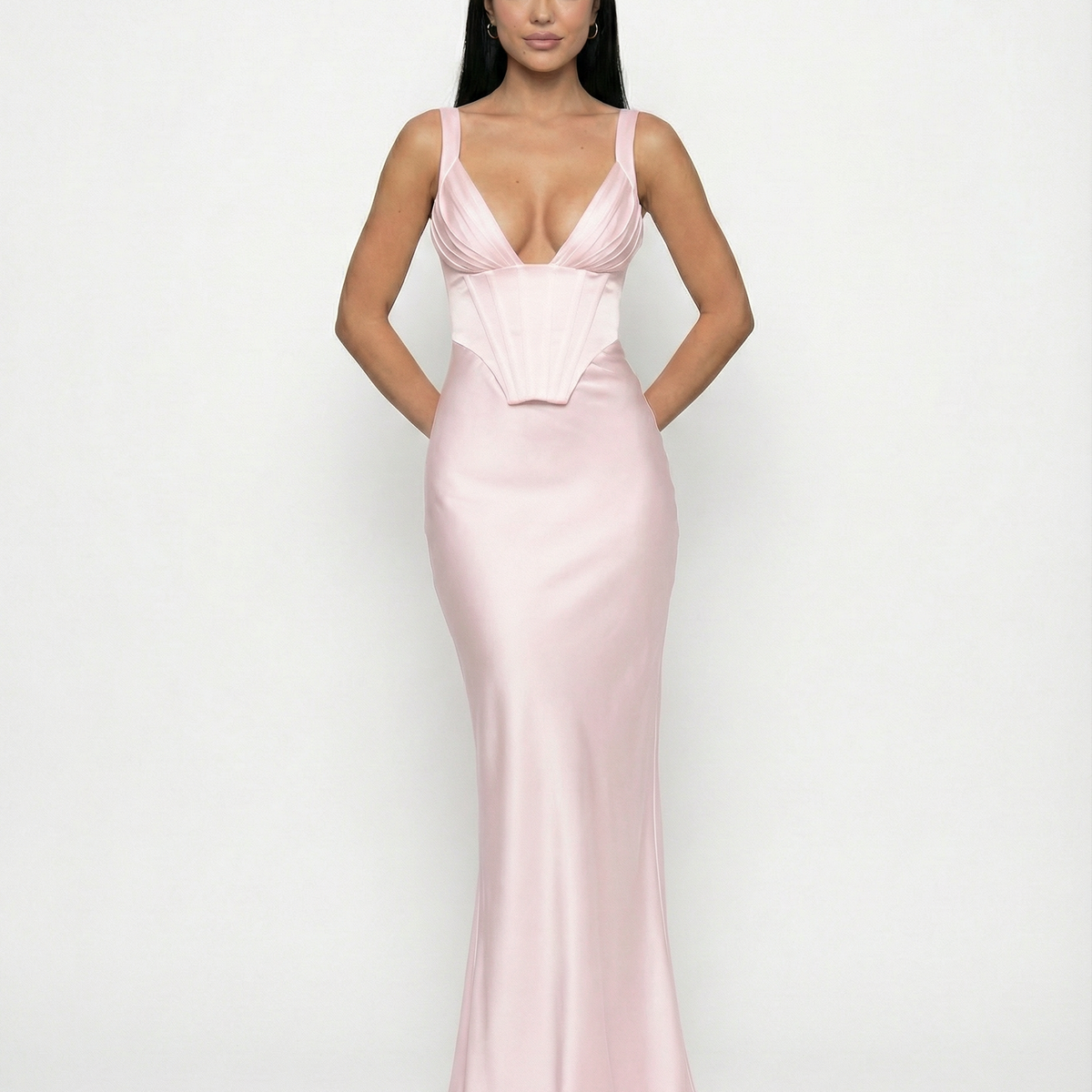 Genesis | Maxi Dress with Structured Corset Bodice