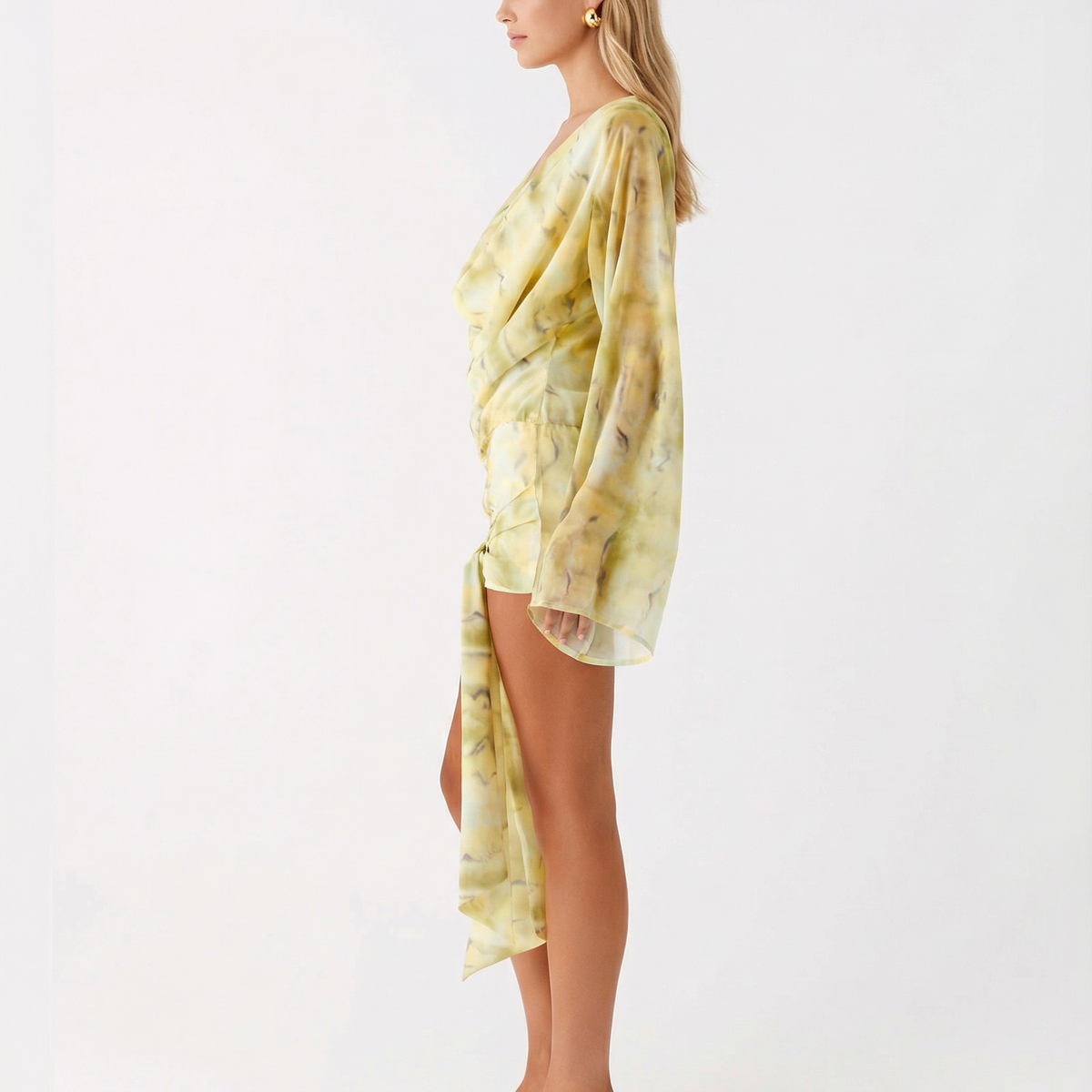Cecilia | Long Sleeve Cowl Neck Mini Dress