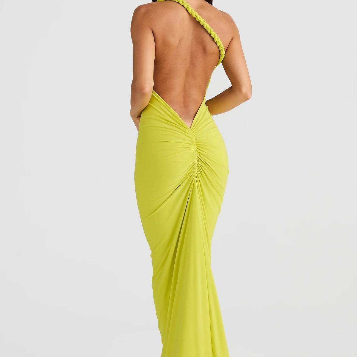 Linda | Maxi Dress with Asymmetric Neckline and Backless Detail