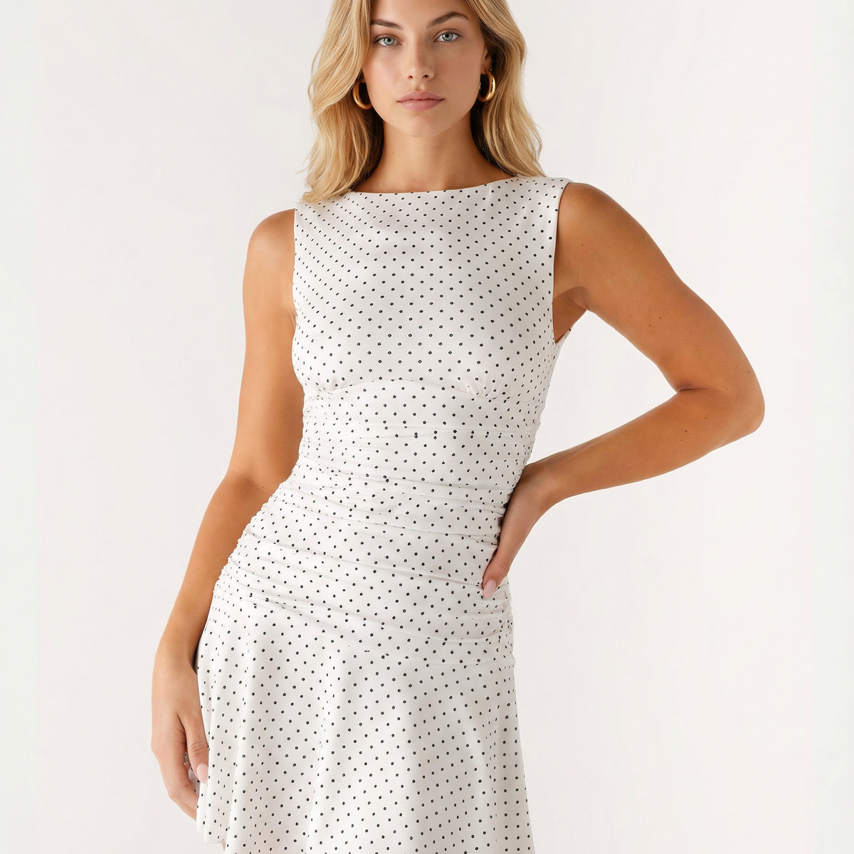 Susana | Polkadot Sleeveless Mini Dress
