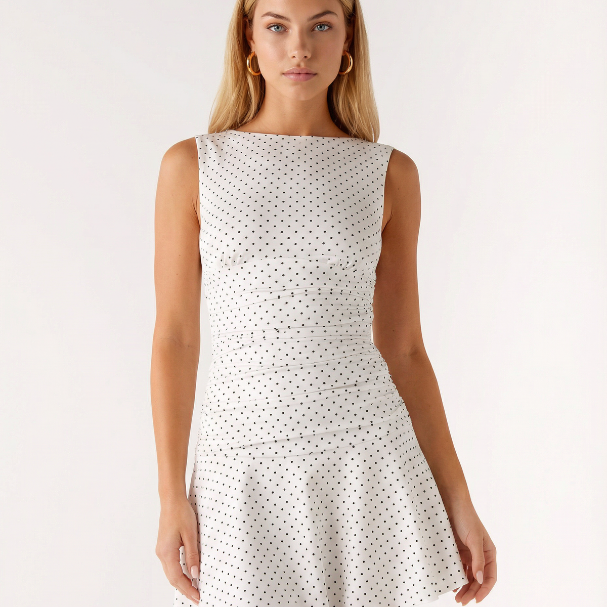 Susana | Polkadot Sleeveless Mini Dress
