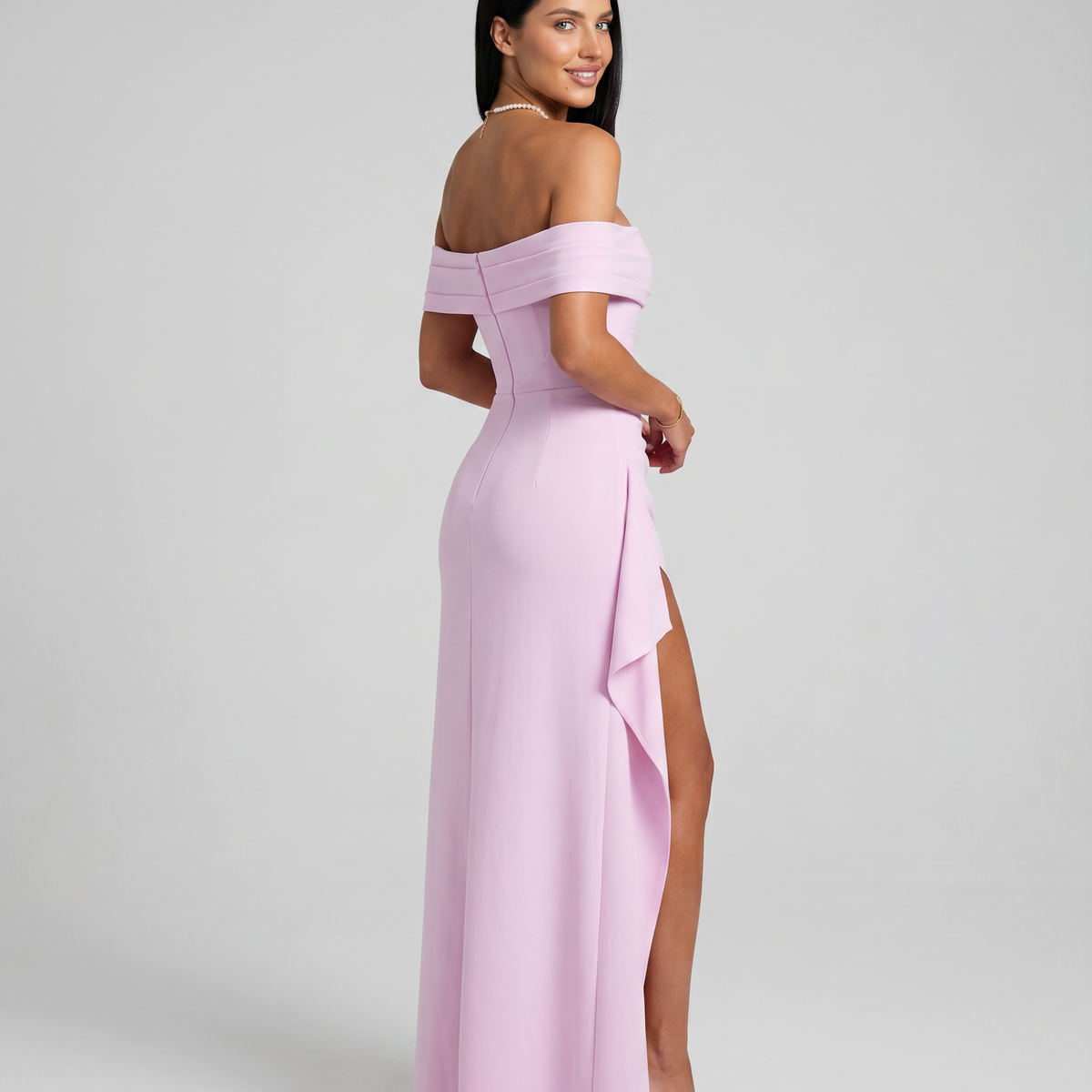 Miriam | Maxi Dress with Off Shoulder and High Slit