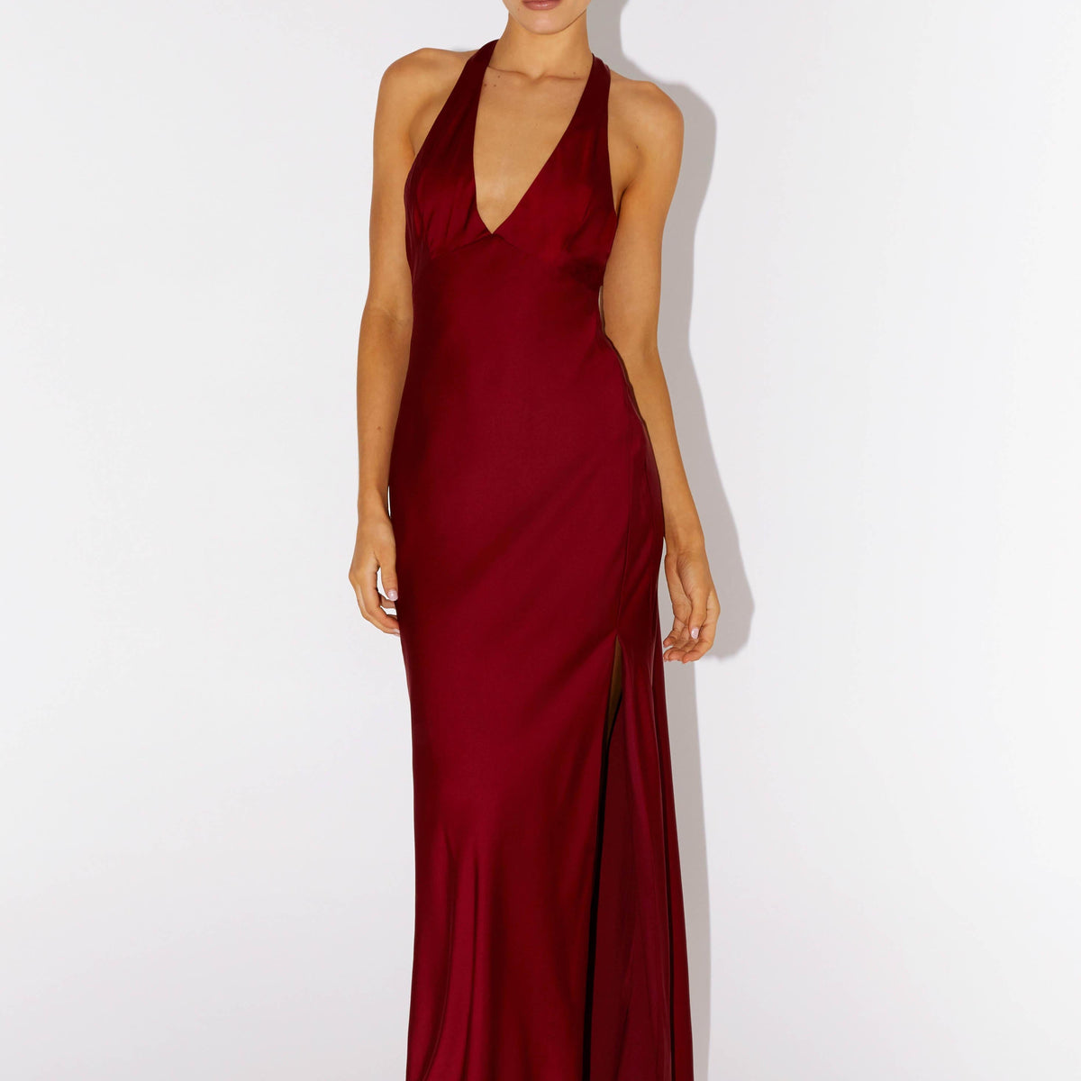 Candice | Maxi Dress with Halter Neck and Side Split