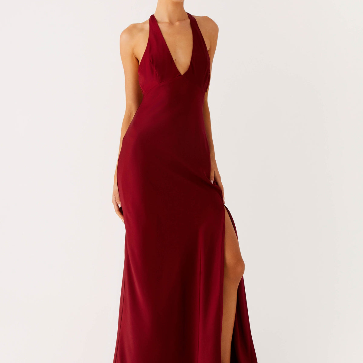 Candice | Maxi Dress with Halter Neck and Side Split