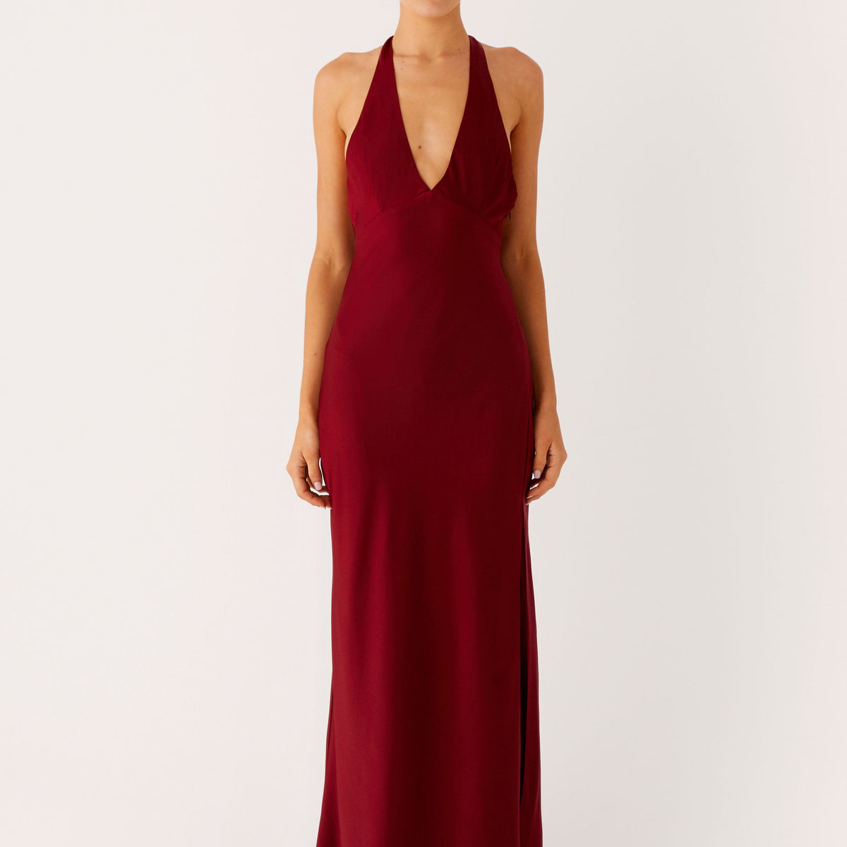 Candice | Maxi Dress with Halter Neck and Side Split
