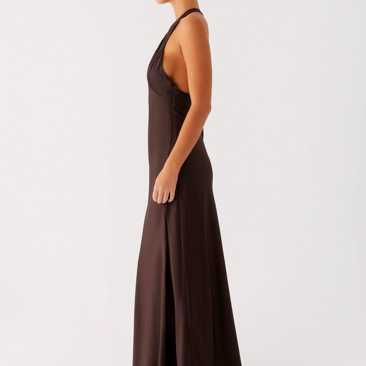 Candice | Maxi Dress with Halter Neck and Side Split