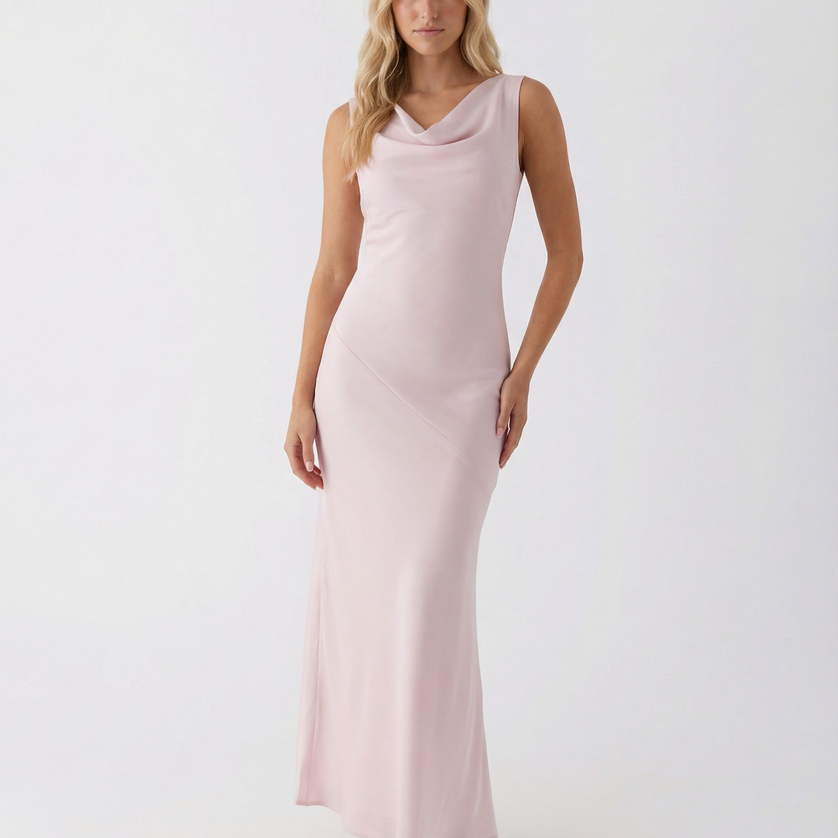 Muriel | Maxi Dress with Cowl Neck and Open Back