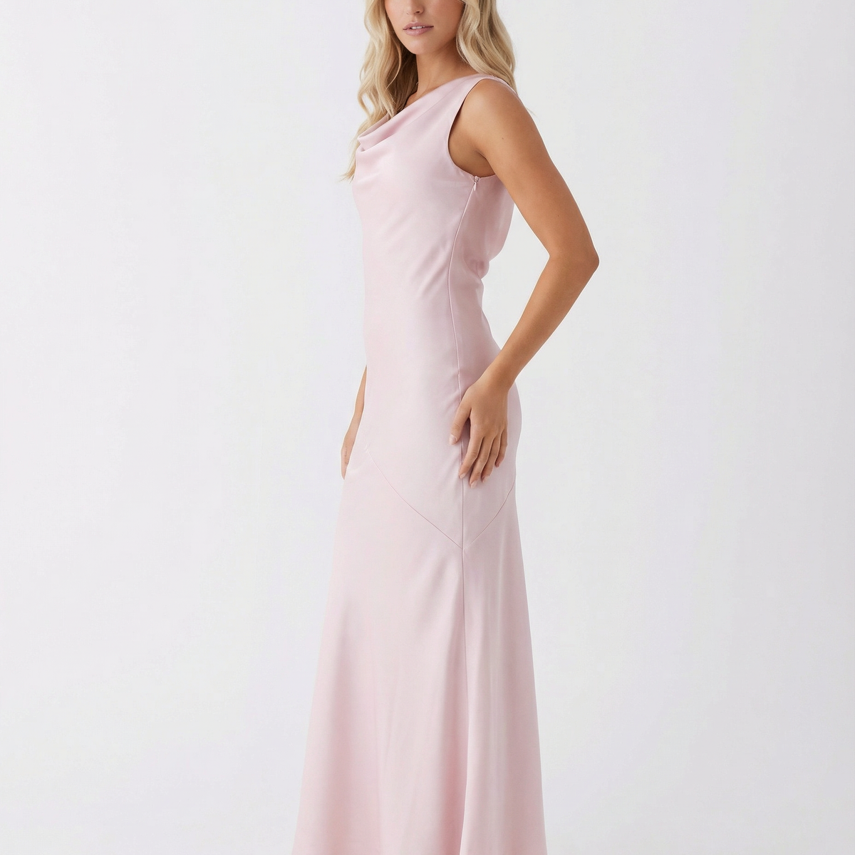 Muriel | Maxi Dress with Cowl Neck and Open Back