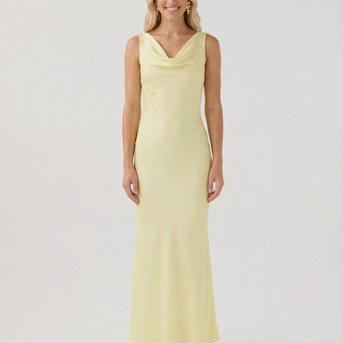 Muriel | Maxi Dress with Cowl Neck and Open Back